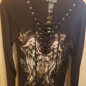Long Sleeve Embellished Shirt